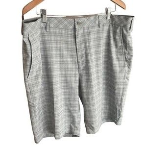 Walter Hagen Perfect 11 Golf Shorts grey gray plaid
